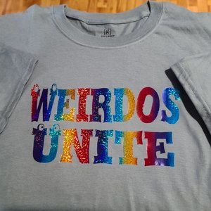 Weirdos Unite Holographic Vinyl iron on New Tshirt